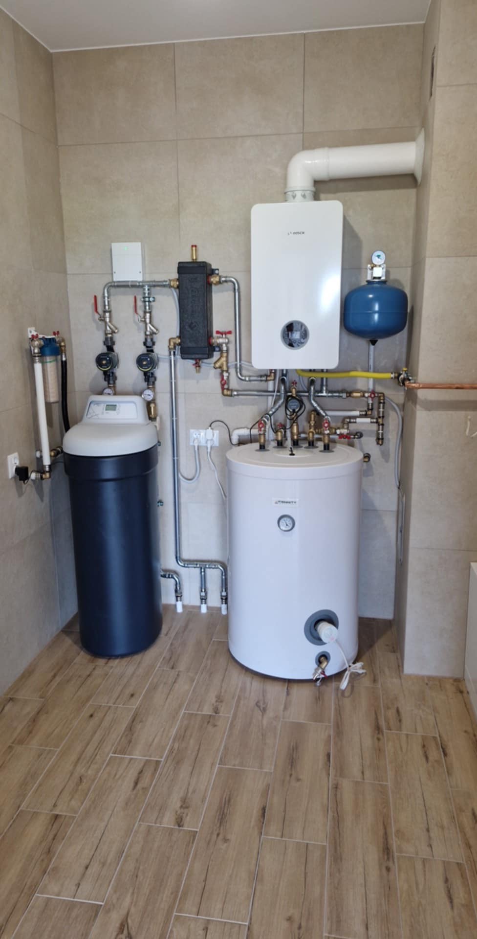 Kotłownia gazowa Bosch + zmiękczacz